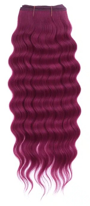 Unihair Remy Human Hair New Deep Wave 22" - Burgundy